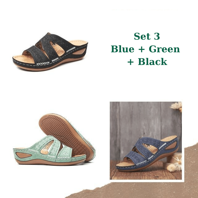 FleekComfyTM Premium Orthopedic Thick Platform Slipper Sandals