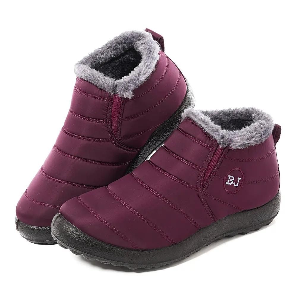 Women Waterproof Warm Lining Winter Snow Ankle Casual Boots