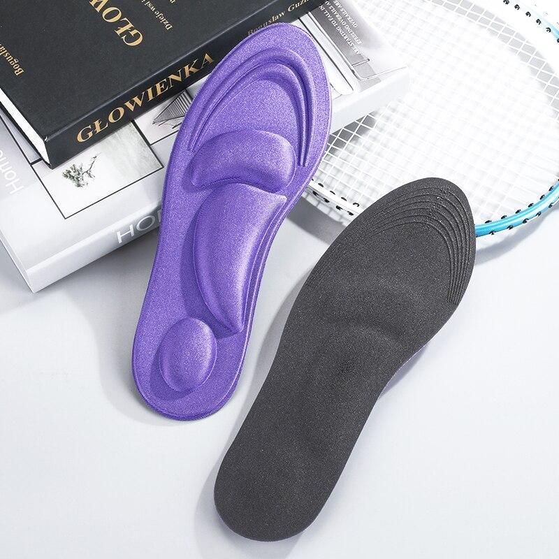 4d Memory Foam  Insoles For Shoes Women Men Flat Feet Arch Support Massage Plantar Fasciitis Sports Pad