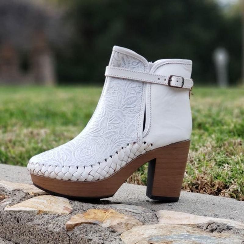 Vintage Printed Boots