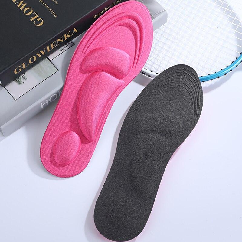 4d Memory Foam  Insoles For Shoes Women Men Flat Feet Arch Support Massage Plantar Fasciitis Sports Pad