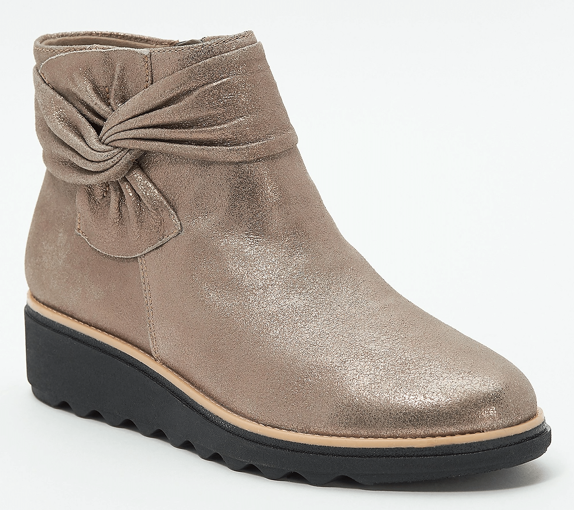 Suede Ankle Boots with Bow - Sharon Salon