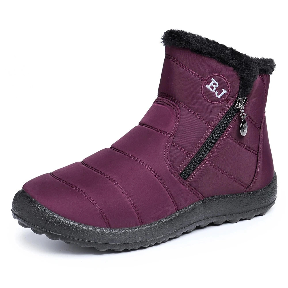 Women Waterproof Warm Lining Winter Snow Ankle Casual Boots