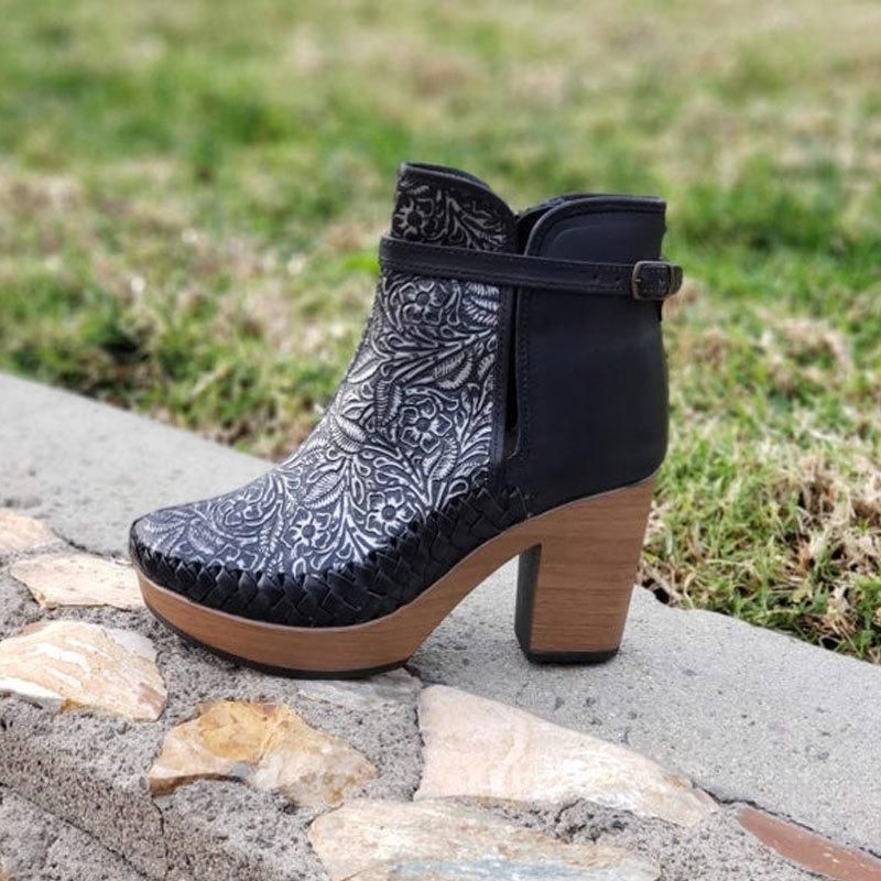 Vintage Printed Boots