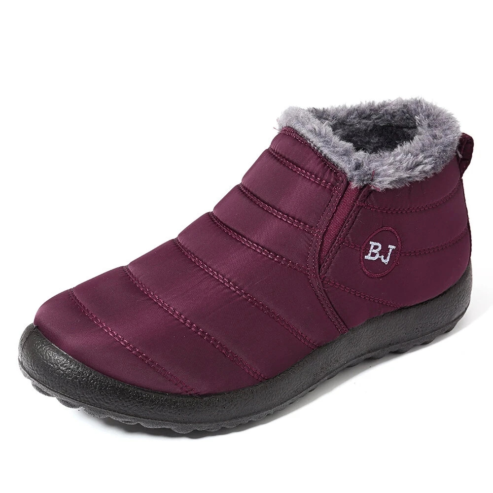 Women Waterproof Warm Lining Winter Snow Ankle Casual Boots