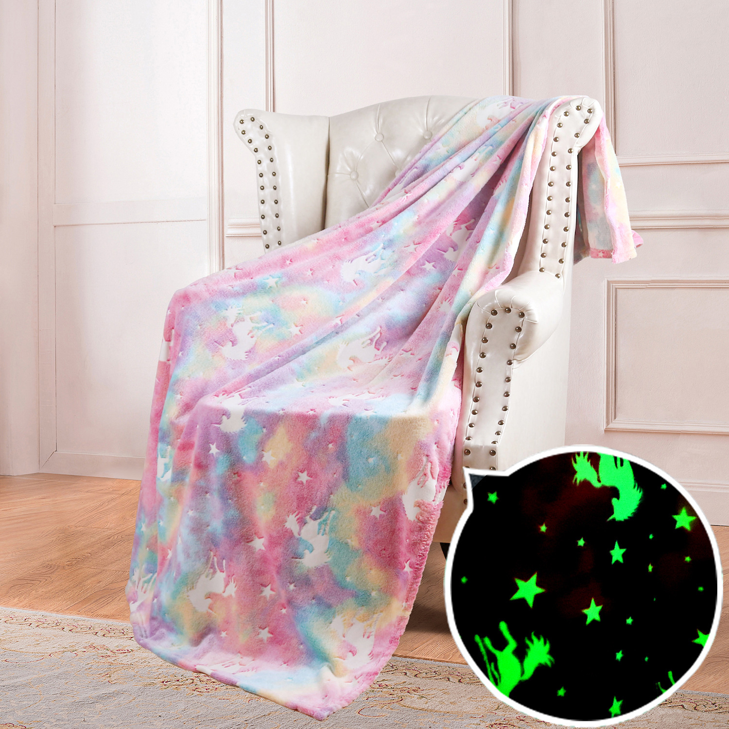 😊Double sided flannel luminous blanket-🔥Buy 2 Save 15%