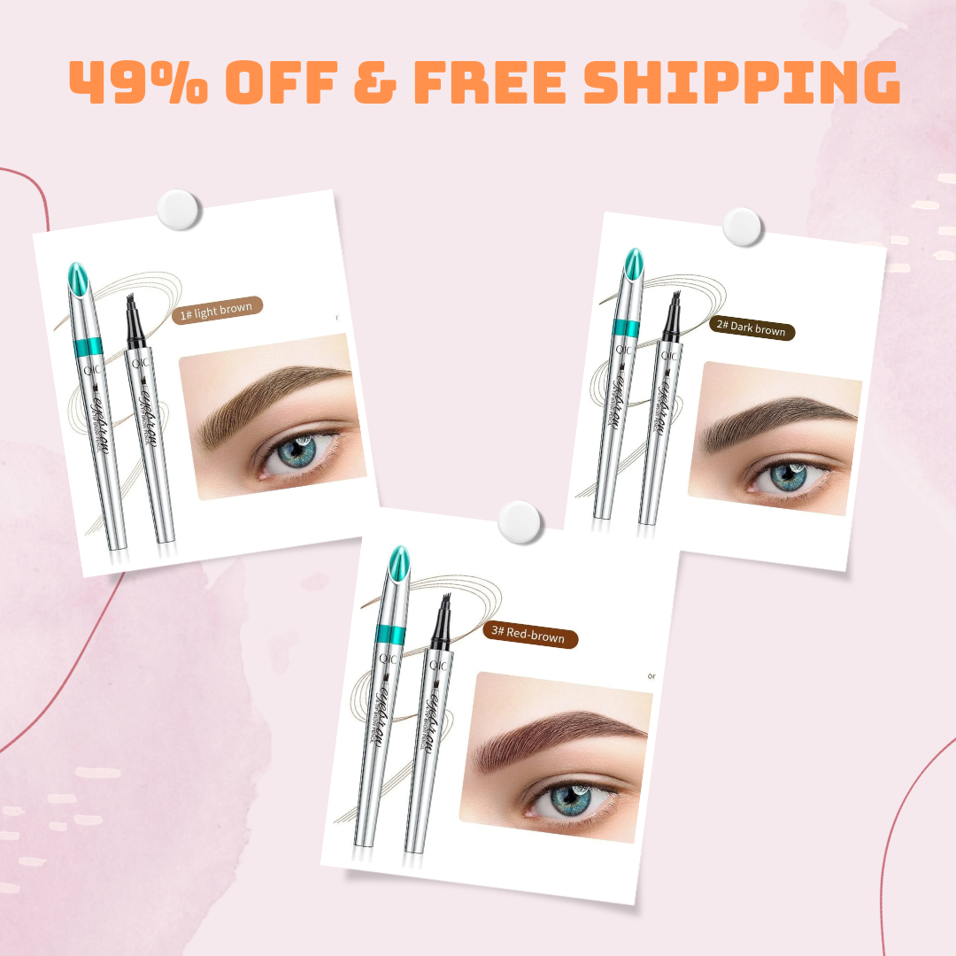🔥Last Day Sale 59% OFF🎁3D Waterproof Microblading Eyebrow Pen 4 Fork Tip Tattoo Pencil