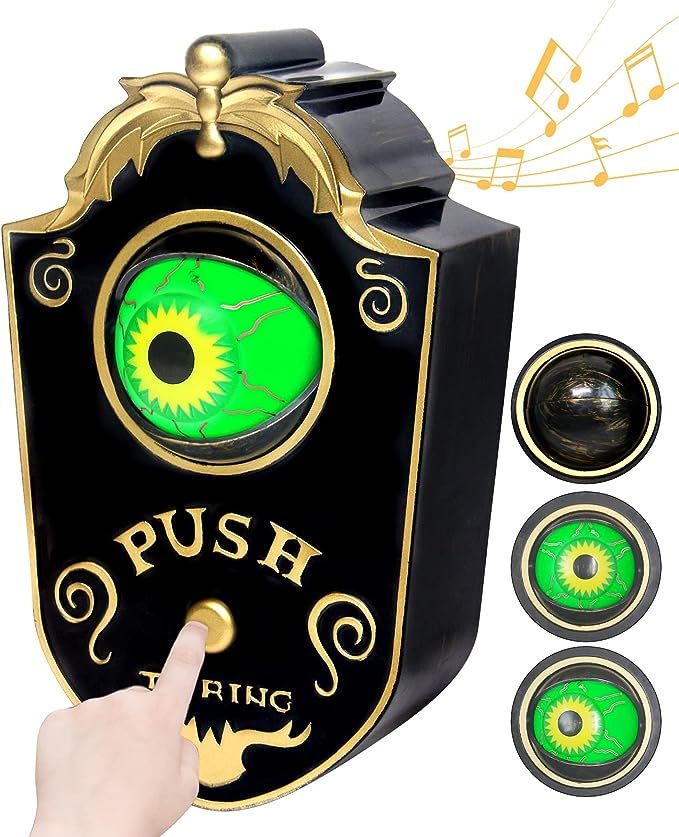 LED electric luminous sounding eyeball doorbell