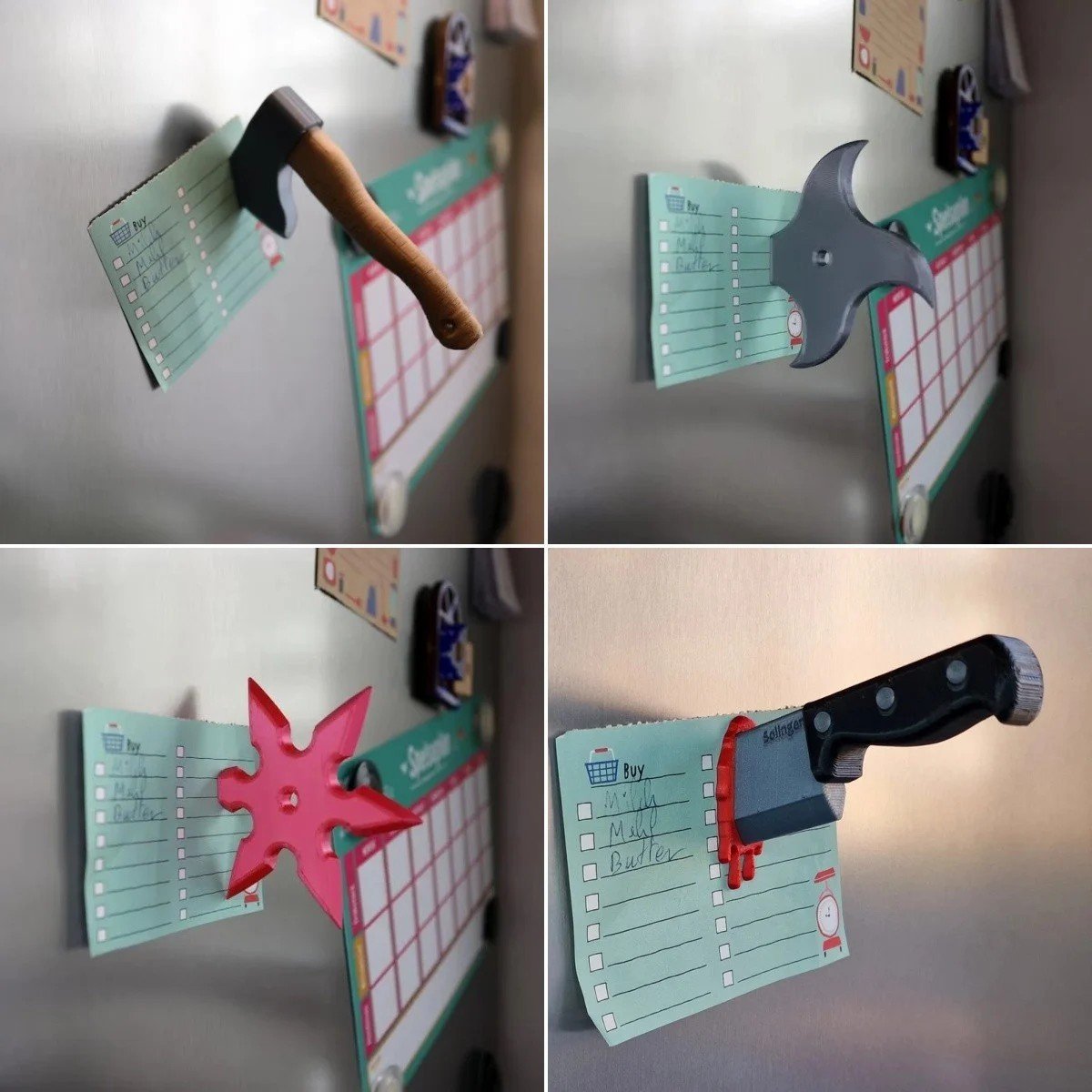 🎃Early Halloween Sale👻Hilarious Knife Magnetic Fridge Toy – Slice Up Your Kitchen