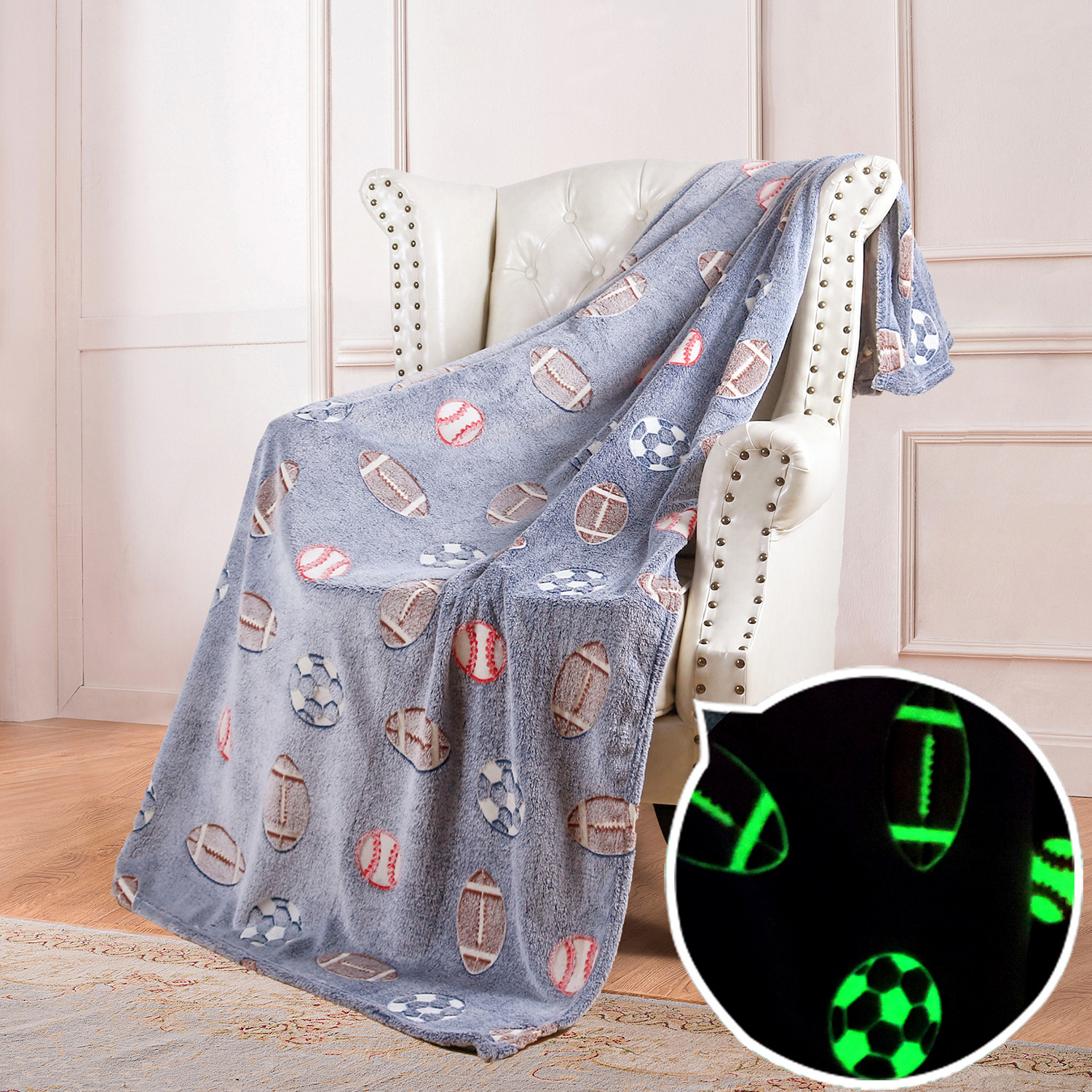 😊Double sided flannel luminous blanket-🔥Buy 2 Save 15%