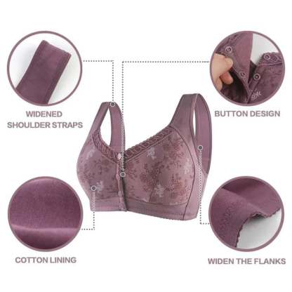 2024 New Year Hot Sale-New Cotton Front Closure Bra