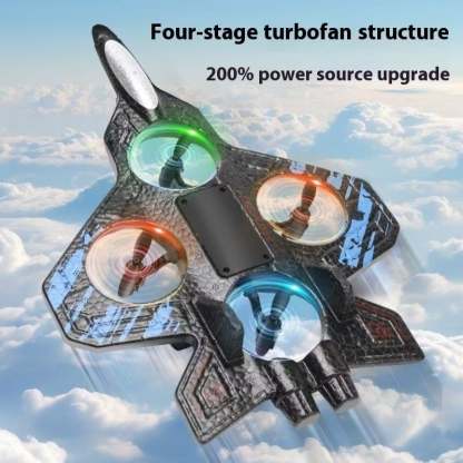 🎉🎉RC Stunt Fighter Jet Toy for Kids with 360° Flips & LED Lights