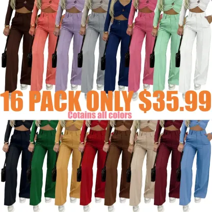 Women's Simple Wide-Leg Pants