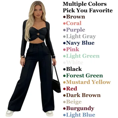 Women's Simple Wide-Leg Pants
