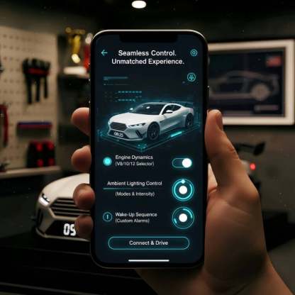 ⏰Hypercar Alarm Clock-🏎️Realistic Engine & Light Effects