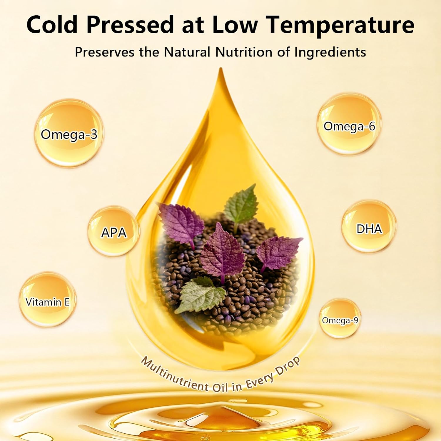 Cold Pressed, Organic Extra Virgin Perilla Seed Oil