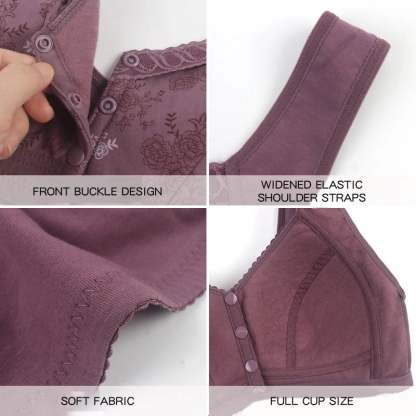2024 New Year Hot Sale-New Cotton Front Closure Bra