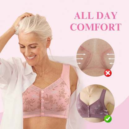 2024 New Year Hot Sale-New Cotton Front Closure Bra