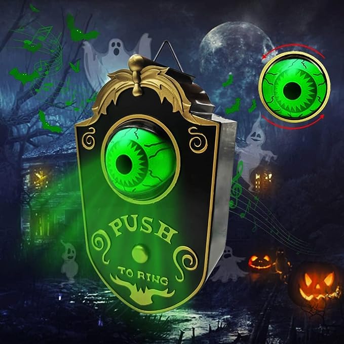 LED electric luminous sounding eyeball doorbell