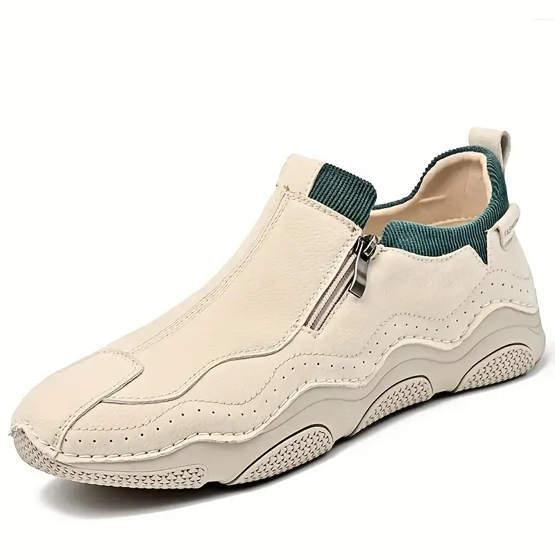 Men's Casual Sneakers - Breathable Synthetic Upper, Non-Slip Rubber Sole, Comfortable Fabric Lining for Walking & Driving
