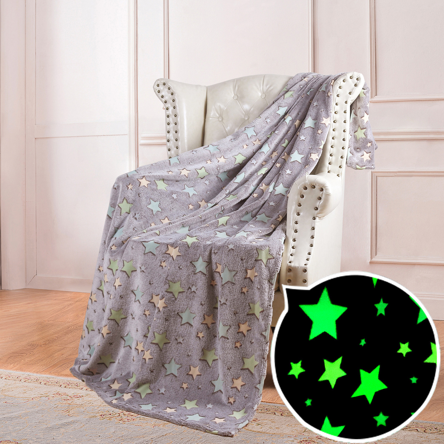 😊Double sided flannel luminous blanket-🔥Buy 2 Save 15%