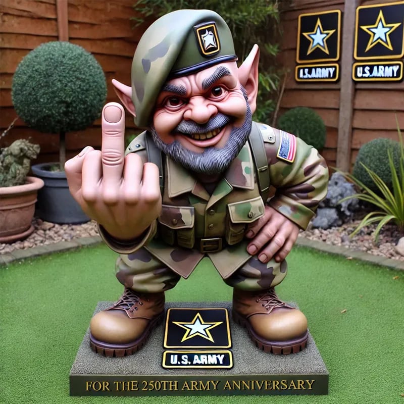 🔥Funny Army 250th Anniversary Gnome Statue