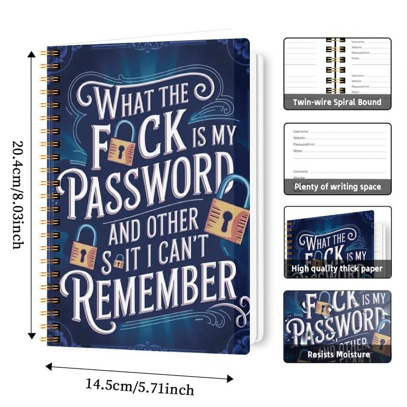 1pc Simple Password Book, Minimalist Advanced Address Password Manager With Website Password Quick Access Username And Password Storage Perfect For Home Office Internet Computer Logins, Great Holiday Gifts