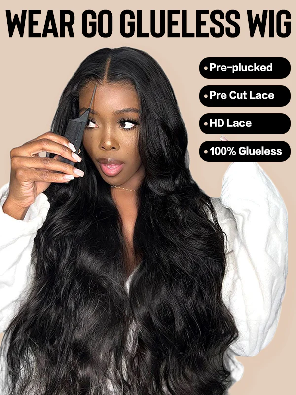 🔥Final 3 Hours: 70%OFF🔥 Density Side Part Glueless LayerCut Wig 6x8 Lace Closure Wig Body Wave Pre Cut Pre Bleached Ready Go Wigs