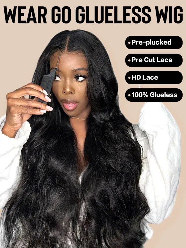 🔥Final 3 Hours: 70%OFF🔥 Density Side Part Glueless LayerCut Wig 6x8 Lace Closure Wig Body Wave Pre Cut Pre Bleached Ready Go Wigs