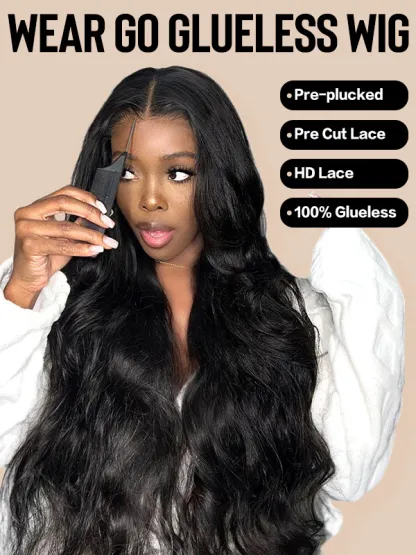 🔥Final 3 Hours: 70%OFF🔥 Density Side Part Glueless LayerCut Wig 6x8 Lace Closure Wig Body Wave Pre Cut Pre Bleached Ready Go Wigs