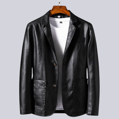 Men Can’t Get Enough of This Cozy Calfskin Leather Blazer