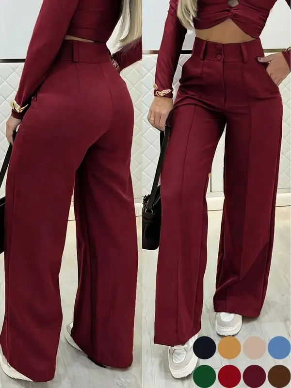 Women's Simple Wide-Leg Pants