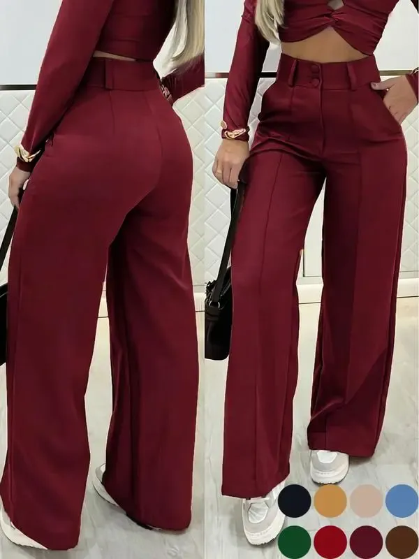 Women's Simple Wide-Leg Pants