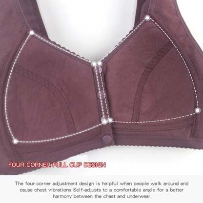 2024 New Year Hot Sale-New Cotton Front Closure Bra