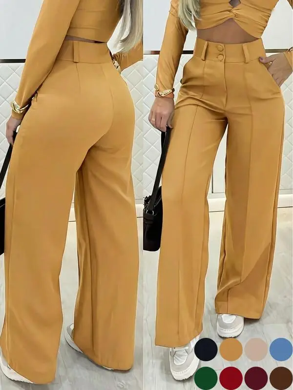 Women's Simple Wide-Leg Pants