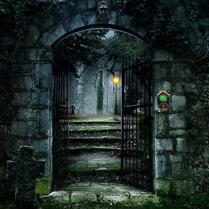 LED electric luminous sounding eyeball doorbell