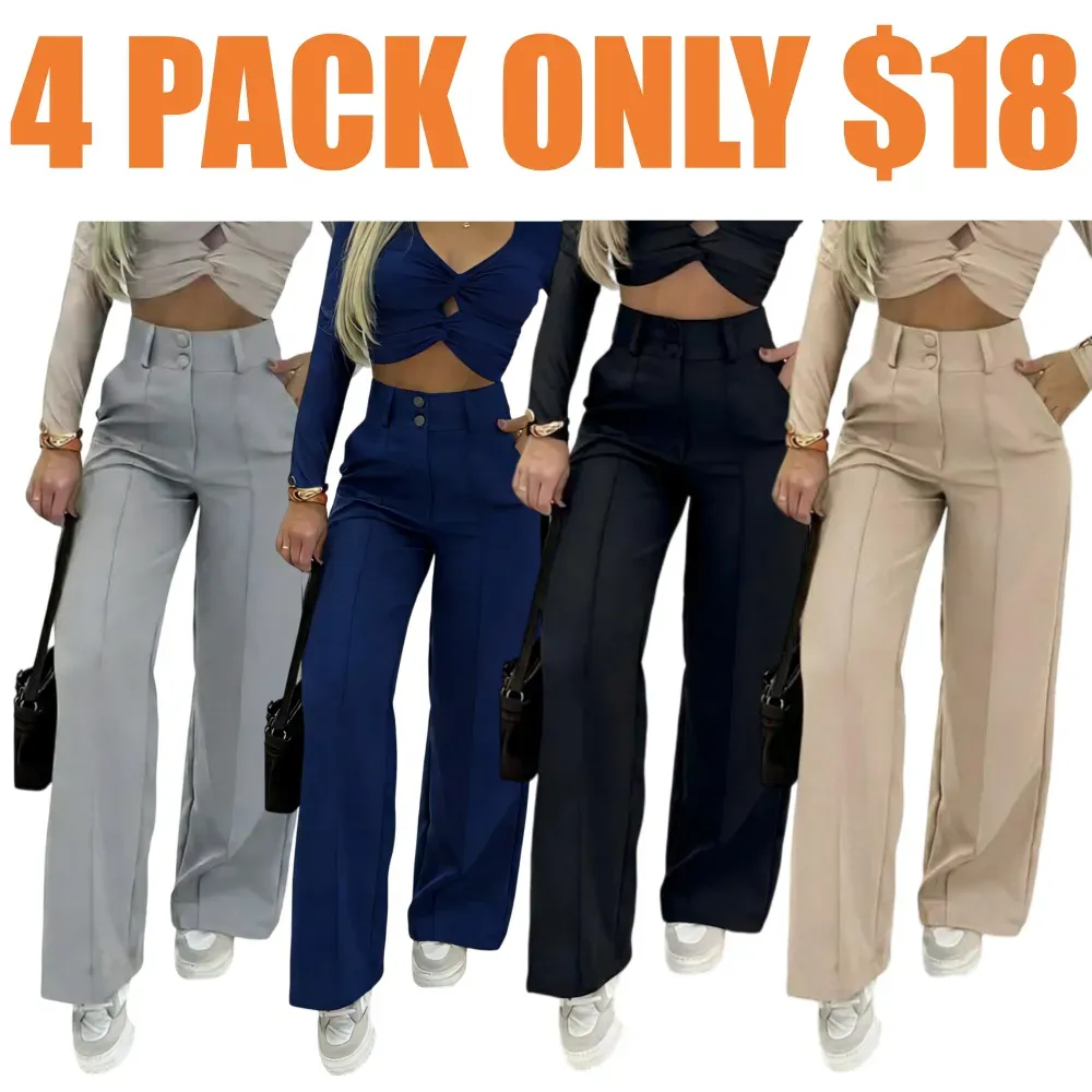 Women's Simple Wide-Leg Pants
