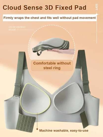 🎁Super gather bra | Wireless Push-up Bra👍No more sagging breasts