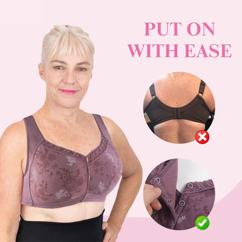2024 New Year Hot Sale-New Cotton Front Closure Bra