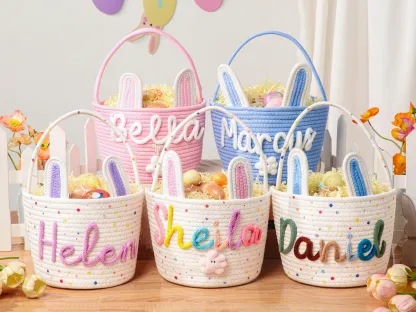 Personalized Easter Bunny Basket with name