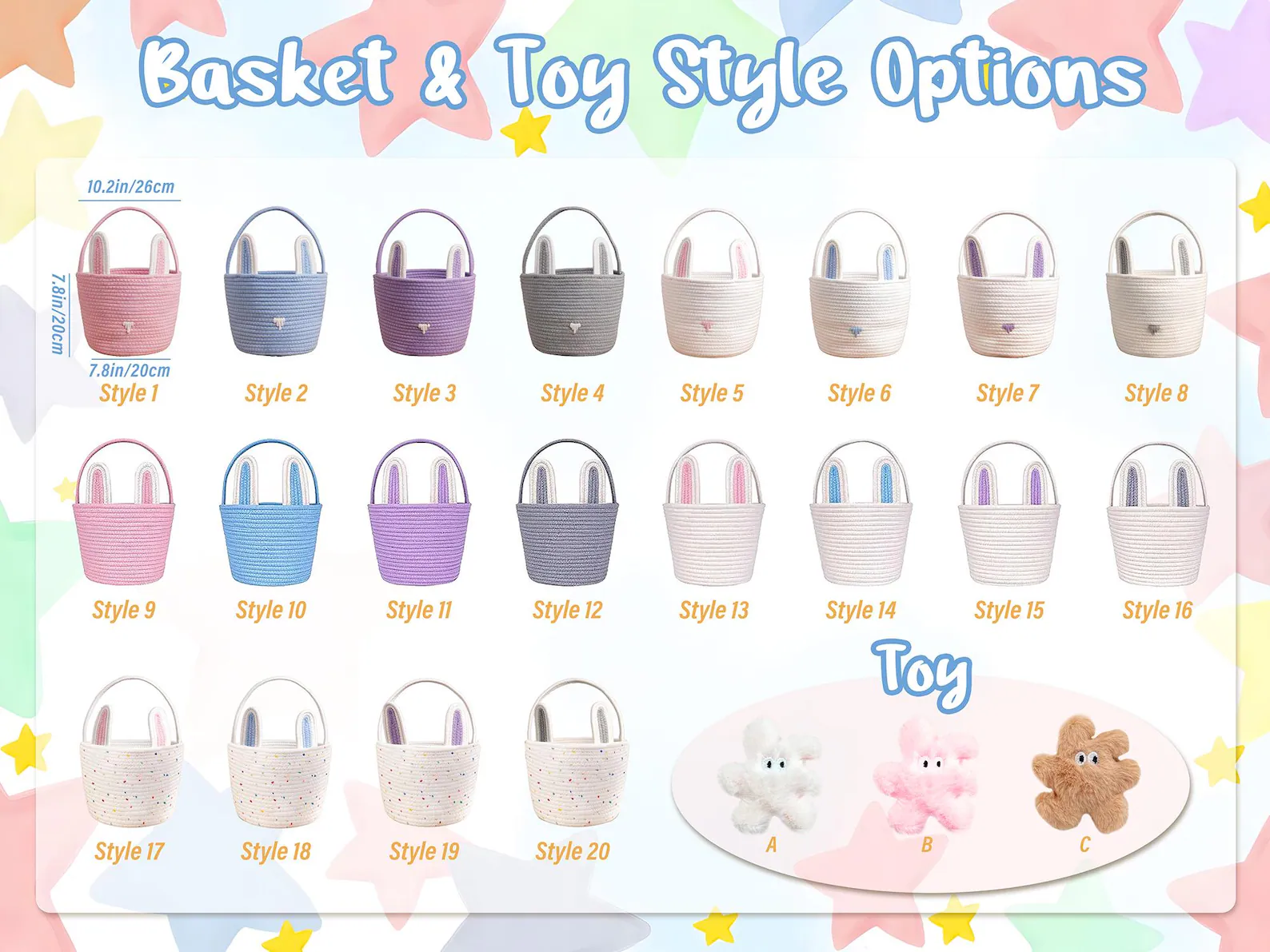 Personalized Easter Bunny Basket with name