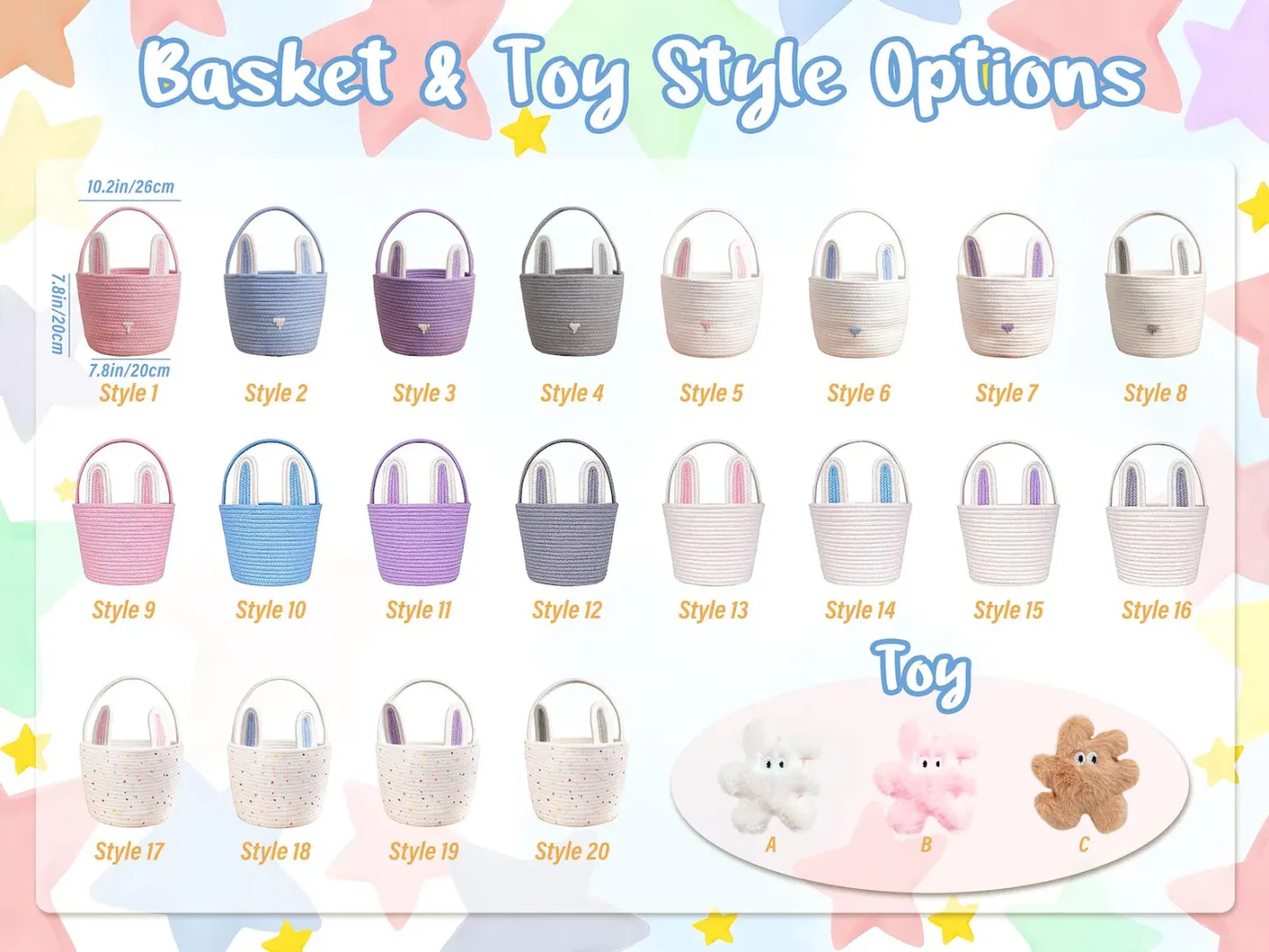 Personalized Easter Bunny Basket with name