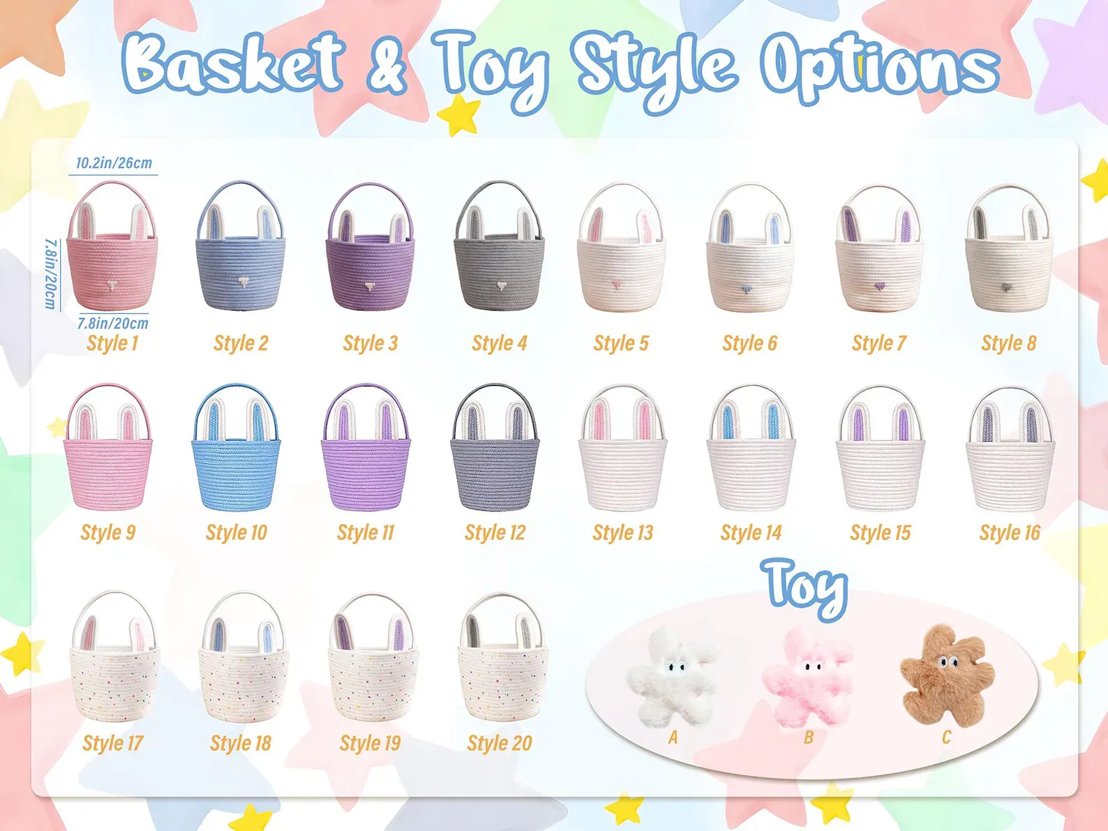 Personalized Easter Bunny Basket with name