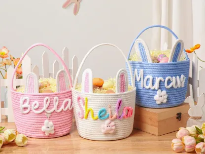 Personalized Easter Bunny Basket with name