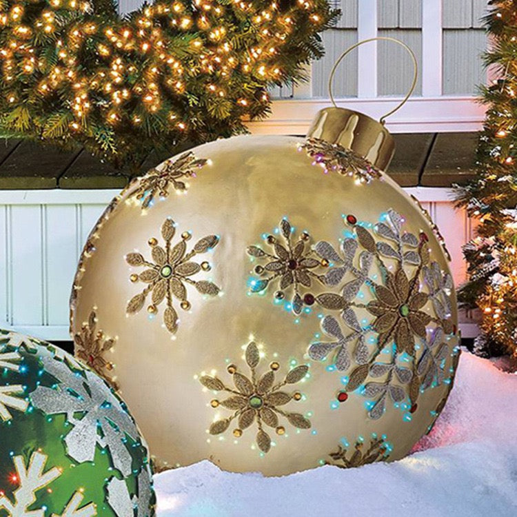 Outdoor Christmas PVC inflatable Decorated Ball (Free Inflator)