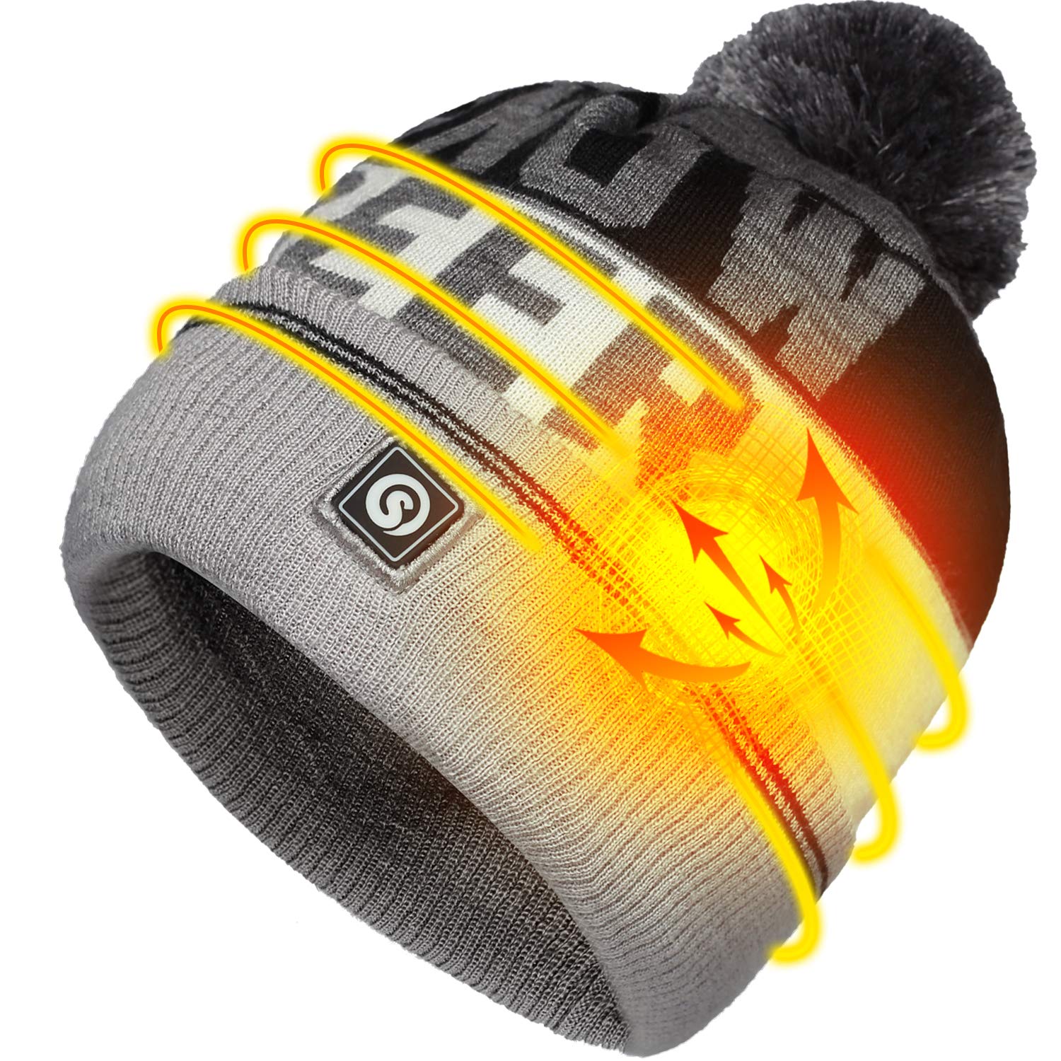 Heated Hat - Electric Battery Heated Beanie Hats For Men Women,7.4V Rechargeable Winter Heated Hat Cap