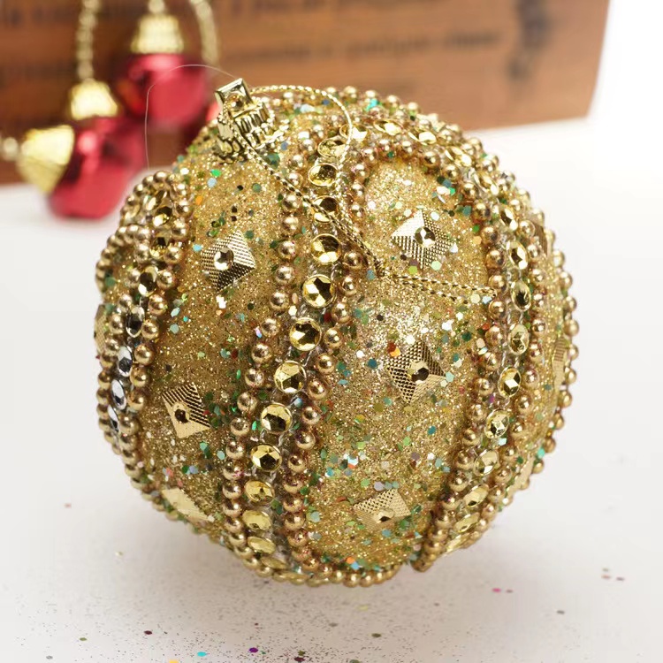 Christmas Rhinestone Glitter Baubles Balls Xmas Tree Ornament Decoration 8CM