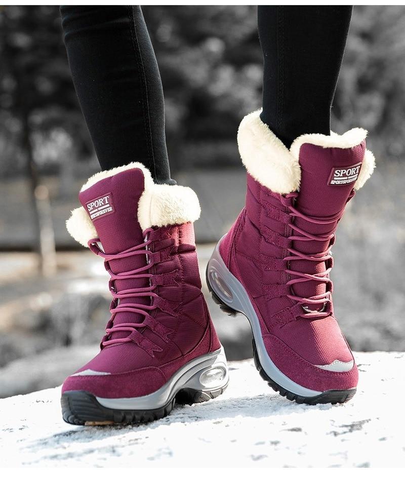 Winter Women Warm Mid-Calf Snow Boots