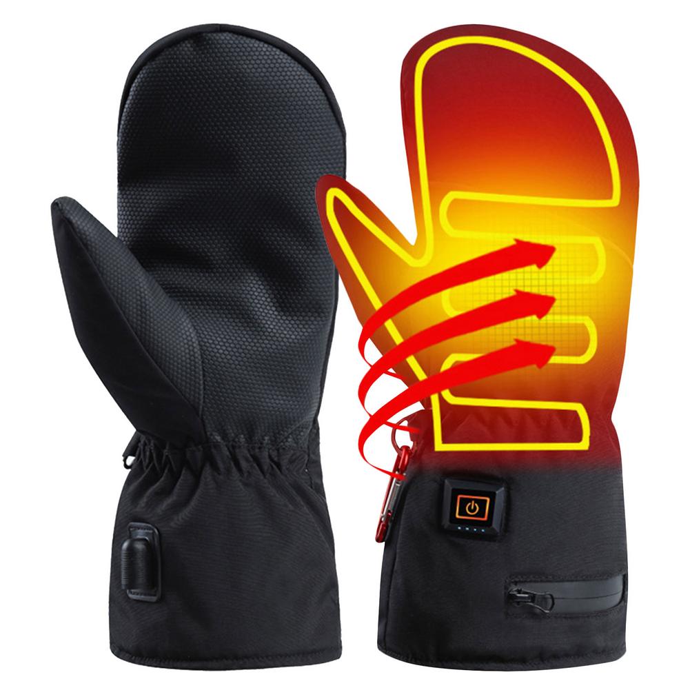 Winter Electric Heated Gloves Keep Warm Rechargeable Battery Outdoor Sports Supplies