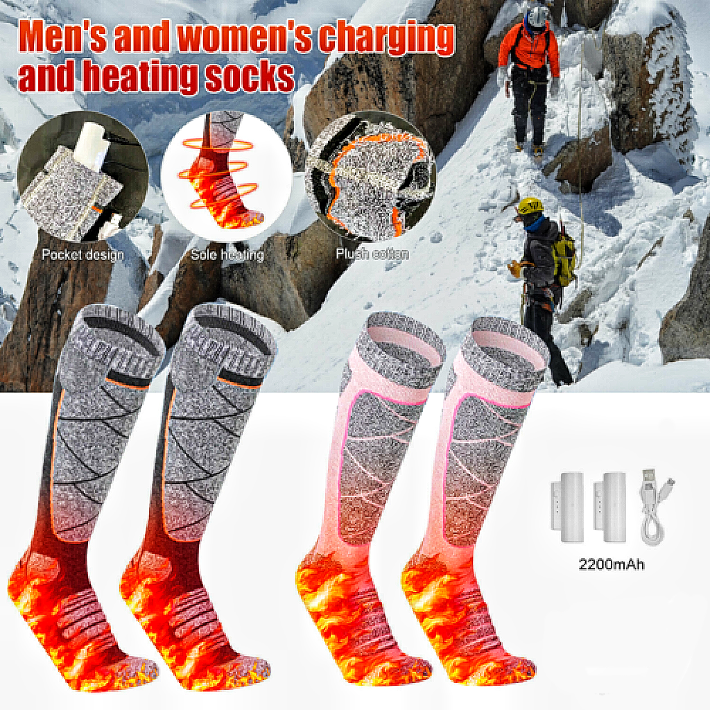 Men's Winter Warm Thermal Socks, Women's Busy Socks, Insulated Heated Crew Boot Socks